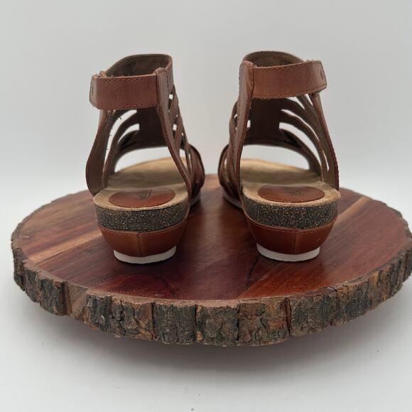 New Josef Seibel Hailey Gladiator Sandals EU 38 Camel Tan Leather Boho US 7-7.5 - Picture 5 of 10